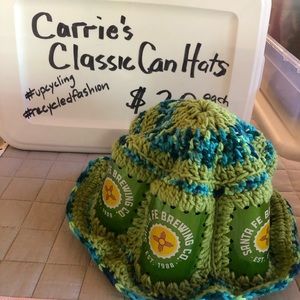 Beer Can Hat Handmade from Santa Fe Brewing Company cans. One size fits all.